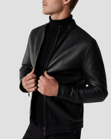 Clean Black Leather Jacket
