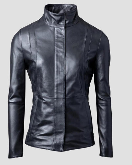 Mari Leather Jacket in Black