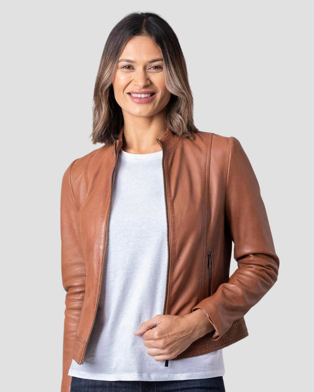 Anthorn Leather Jacket in Inca Tan