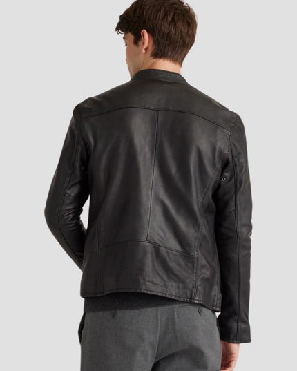 Leather Cafe Racer Jacket