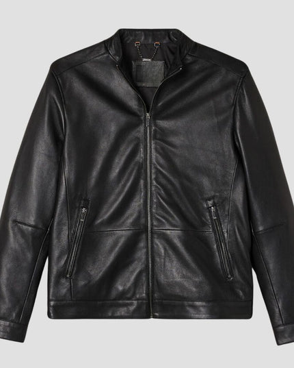 Clean Black Leather Jacket