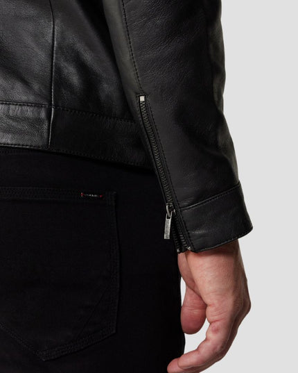 Clean Black Leather Jacket
