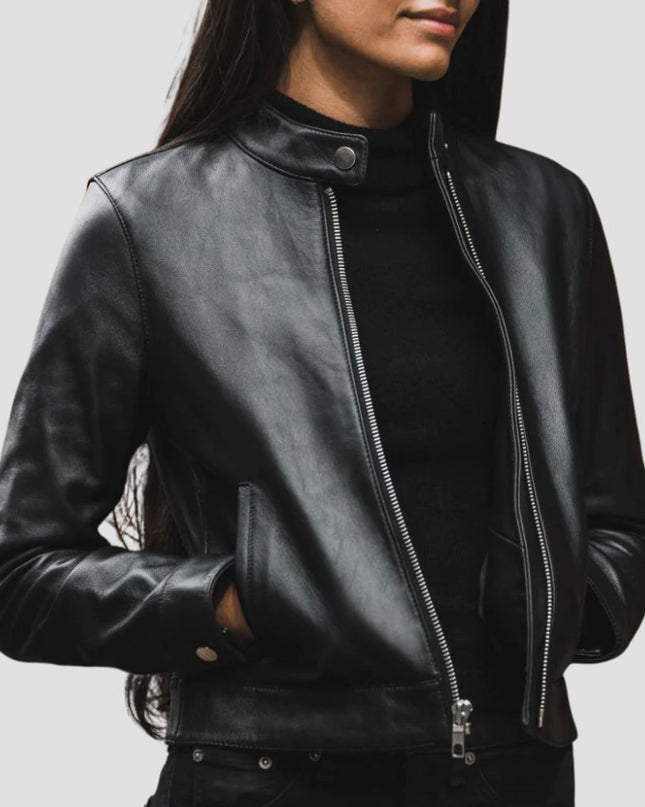 Black Racer leather Jacket