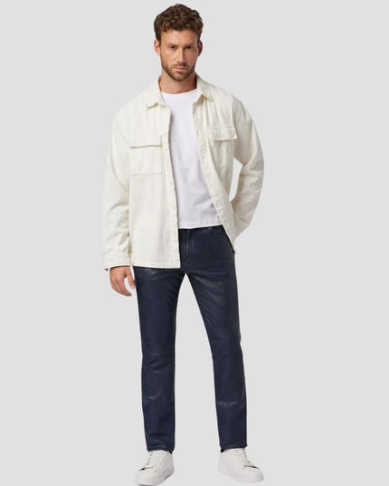 Stripe Faux Leather Skinny Fit Trousers