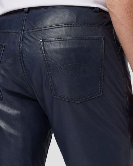 Stripe Faux Leather Skinny Fit Trousers