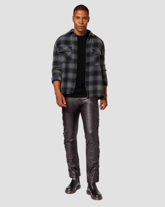 Cow Waxy  Leather Pants