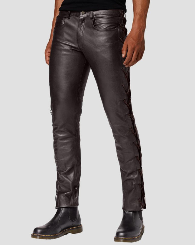 Cow Waxy  Leather Pants