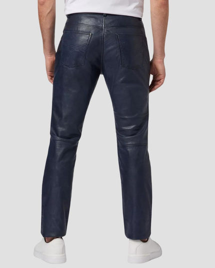 Stripe Faux Leather Skinny Fit Trousers