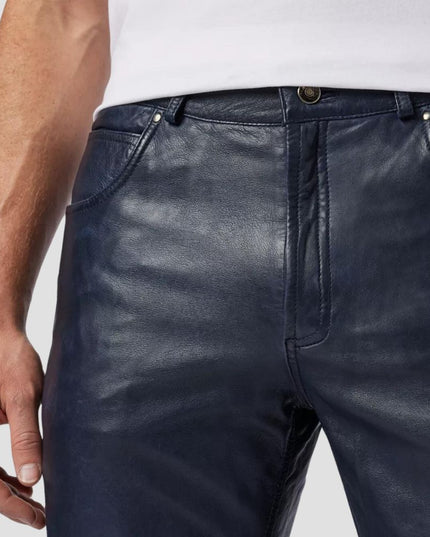 Stripe Faux Leather Skinny Fit Trousers