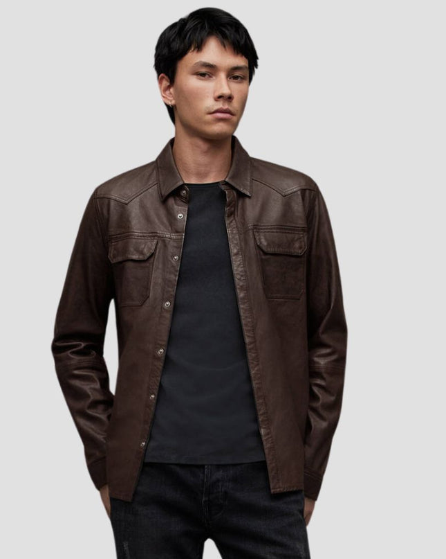 Ivan Western Leather Shirt