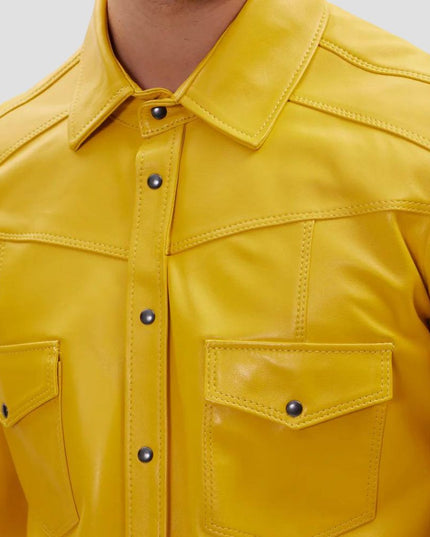 Yellow Leather Shirt