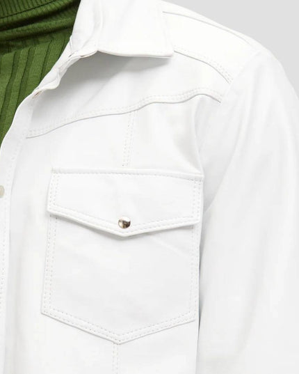 White Leather Shirt