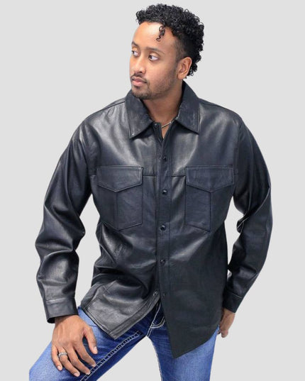 Biker Leather Shirt