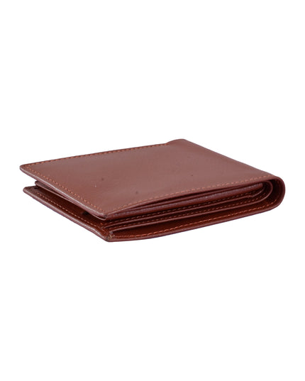 Buffalo Leather Wallet for Men – Brown Bifold, 5 Compartments