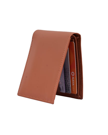 Brown Buffalo Leather Wallet for Men – Slim Bifold with 6 Compartments