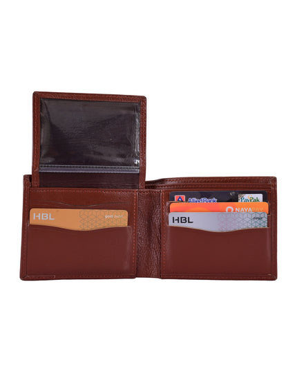 Buffalo Leather Wallet for Men – Reddish Brown Bifold, 8 Card Slots