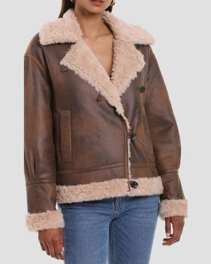 Faux Shearling Moto Jacket