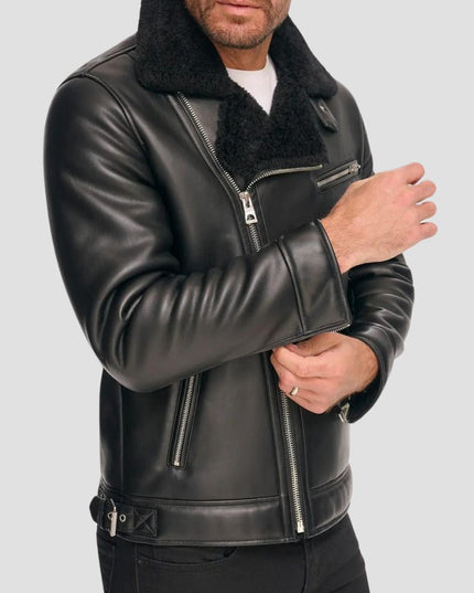 Asymmetrical Faux Shearling Jacket