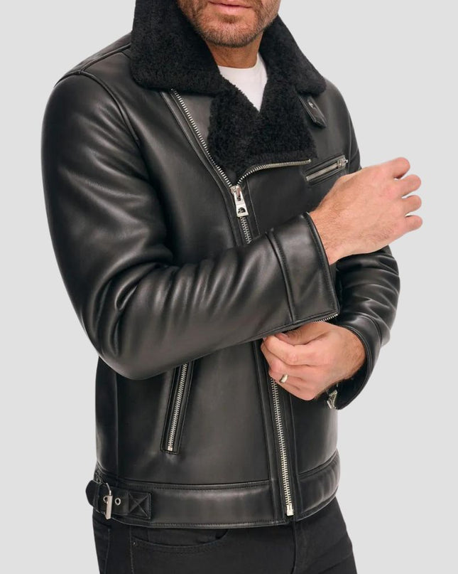 Asymmetrical Faux Shearling Jacket