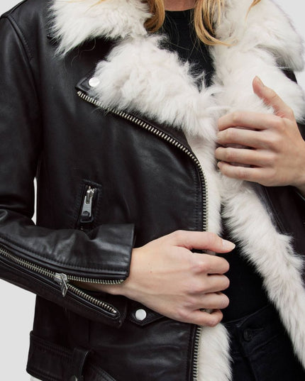 Luna 4-in-1 Shearling Biker Jacket