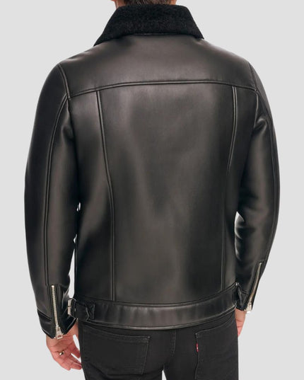 Asymmetrical Faux Shearling Jacket