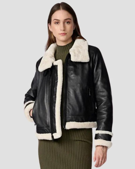 Jodi Leather Shearling Jacket