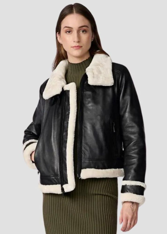 Jodi Leather Shearling Jacket