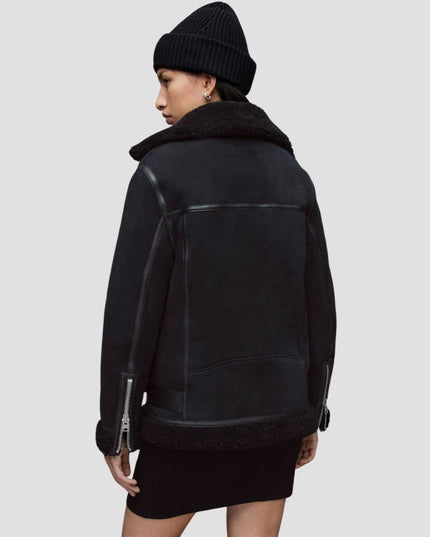 Rei Shearling Biker Jacket