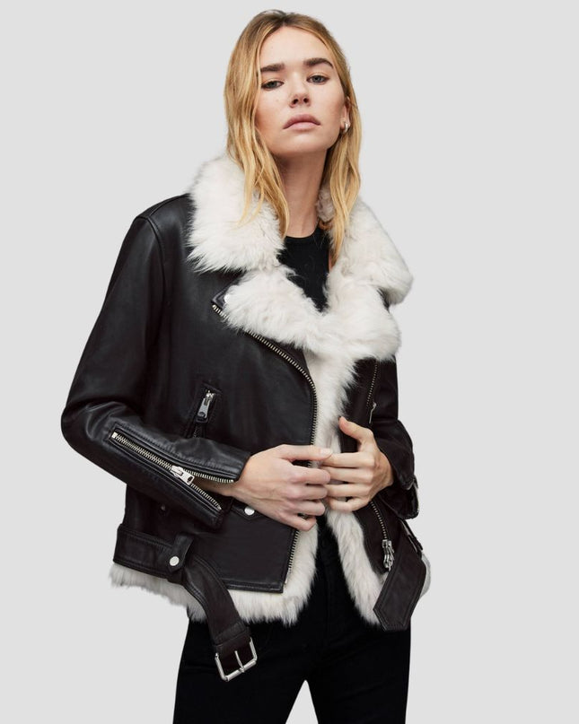 Luna 4-in-1 Shearling Biker Jacket