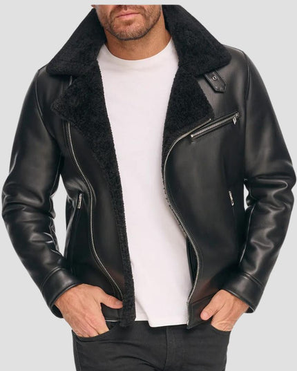 Asymmetrical Faux Shearling Jacket
