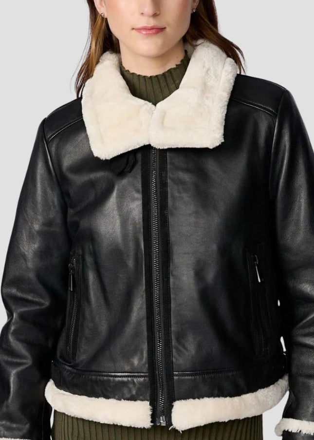 Jodi Leather Shearling Jacket