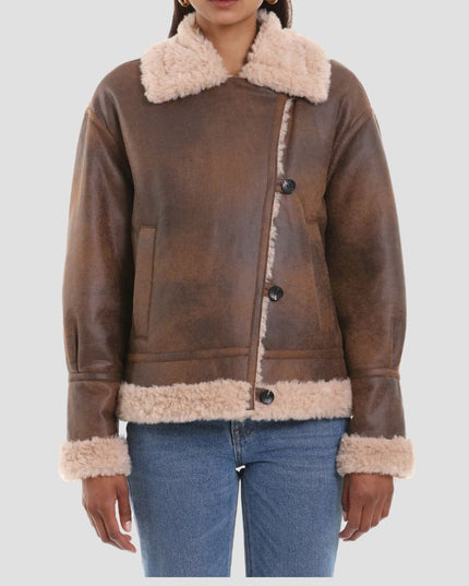 Faux Shearling Moto Jacket