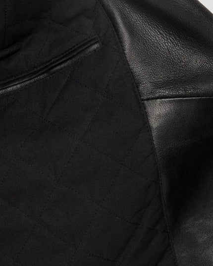 Studded Black Slim Fit Leather Jacket