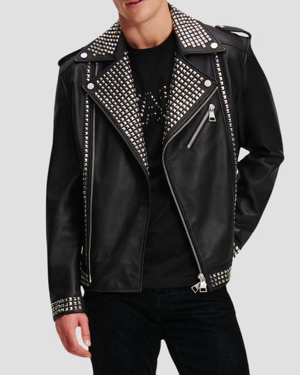 Studded Leather Jacket Handpicked By Hun Kim