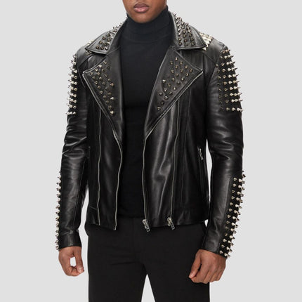 Collection image for: Men Studded Leather Jacket