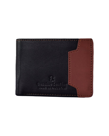 Buffalo Leather Wallet for Men – Black & Brown, 6 Compartments