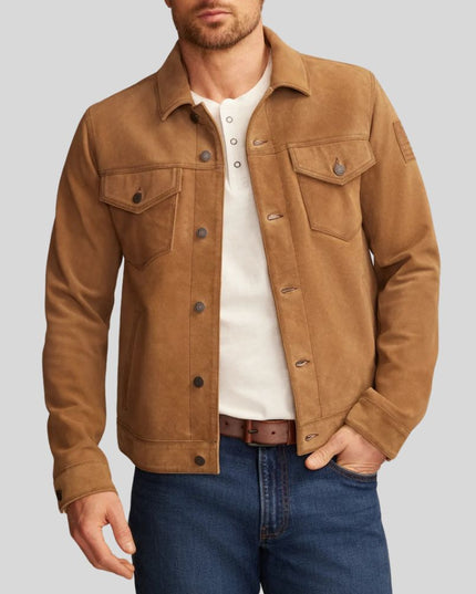Men's Suede Trucker Jacket