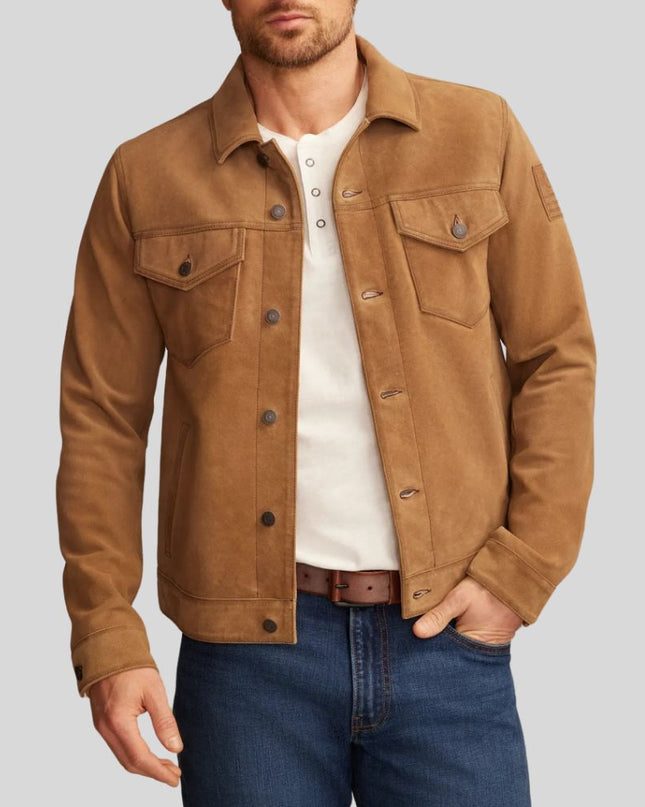 Men's Suede Trucker Jacket