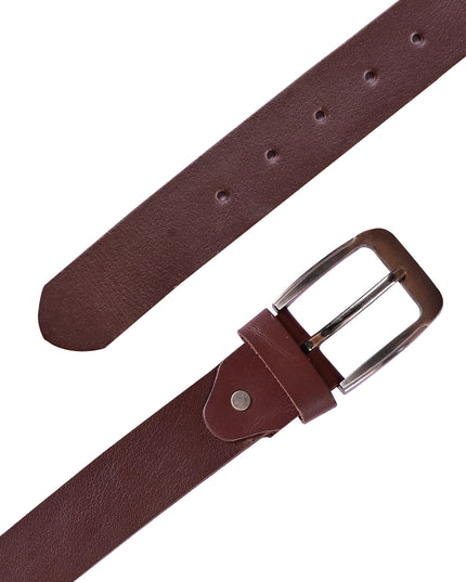 Classic Men’s Brown Leather Belt – Genuine Buffalo Leather