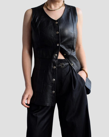 Vintage Leather Waistcoat
