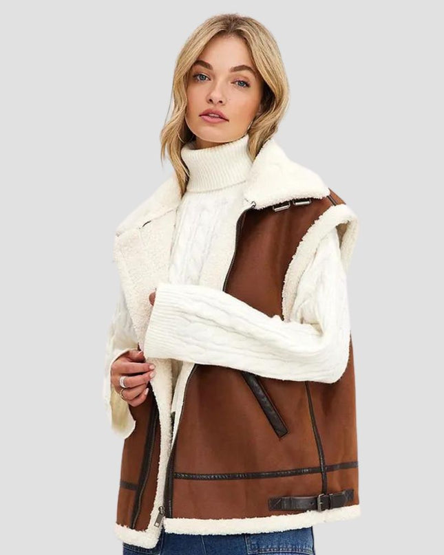 Women’s Real Brown Leather Vest