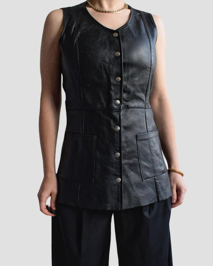 Vintage Leather Waistcoat
