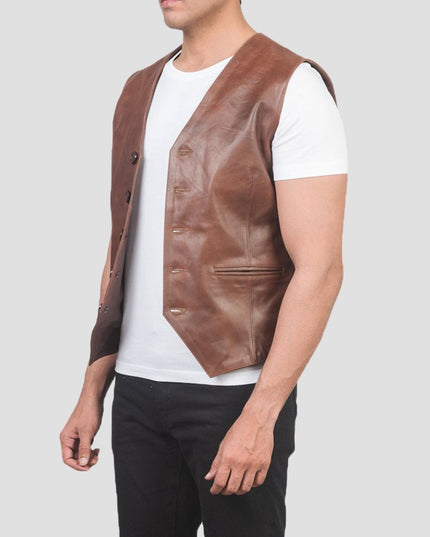 Auden Brown Leather Vest