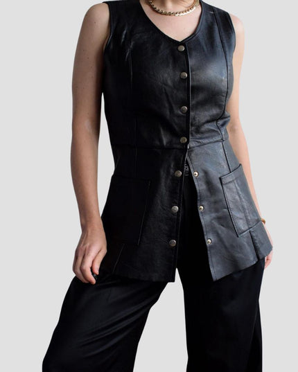 Vintage Leather Waistcoat