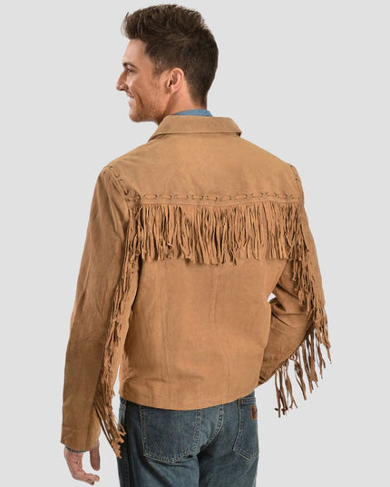 Scully Men's Fringed Suede Leather Short Jacket