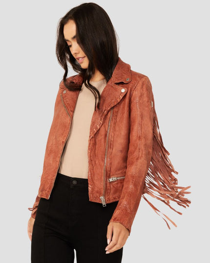 Mauritius Women Leather Moto Jacket