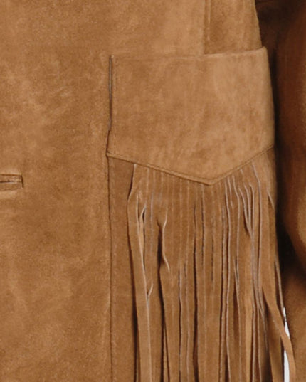 Liberty Wear Men Suede Fringe Western Jacket