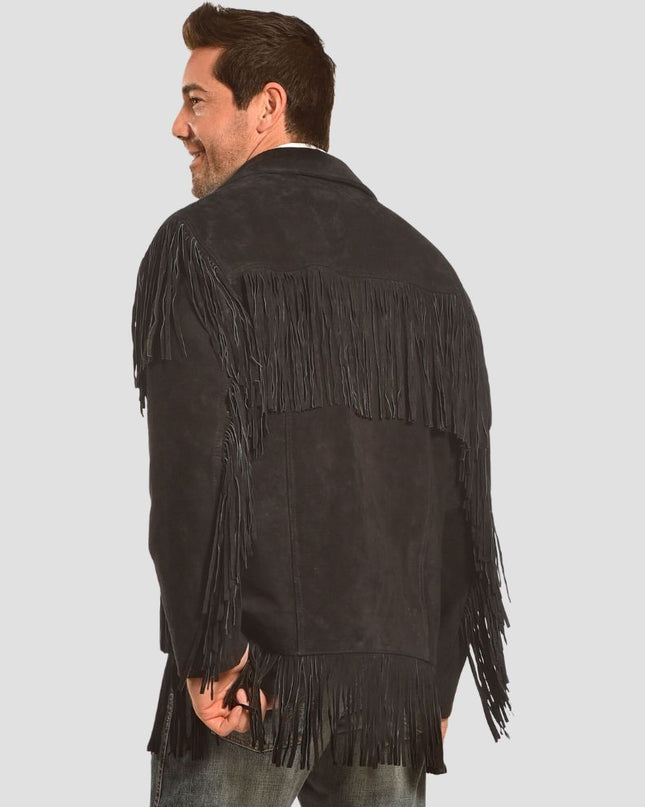 Liberty Wear Men's Suede Fringe Western Jacket