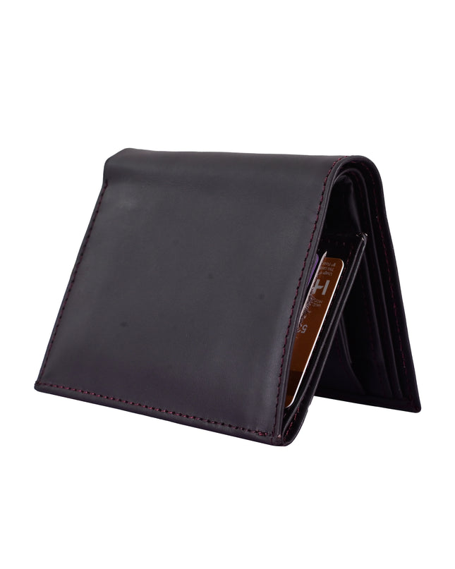 Brown And Black Leather Wallet Buffalo Leather Wallet for Men