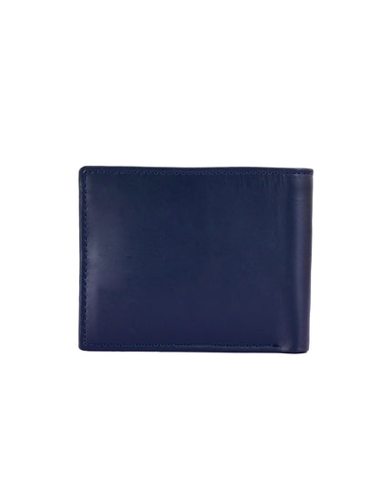 Premium Blue Leather Wallet for Men – 7 Card Slots